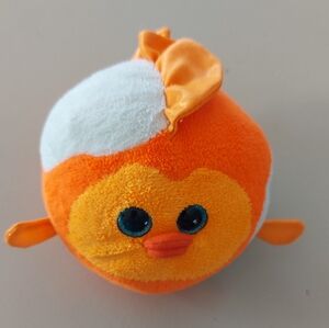 Ty Beanie Ballz Bubbles Orange & White Plush Clownfish